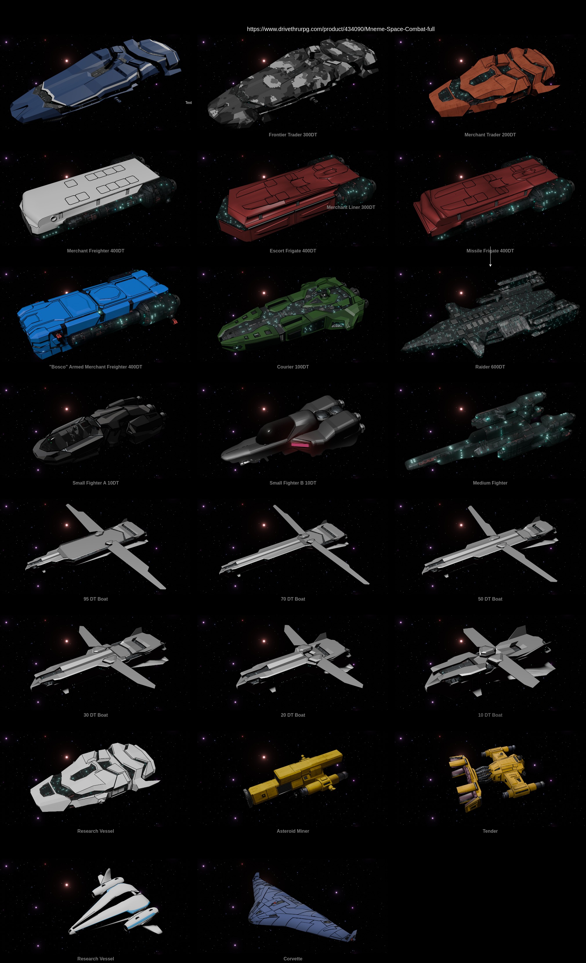 Mneme Space Combat ships updated